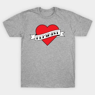 Feminist Heart Tattoo T-Shirt T-Shirt